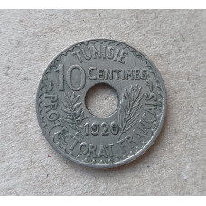 Тунис 10 Сентим 1920 год