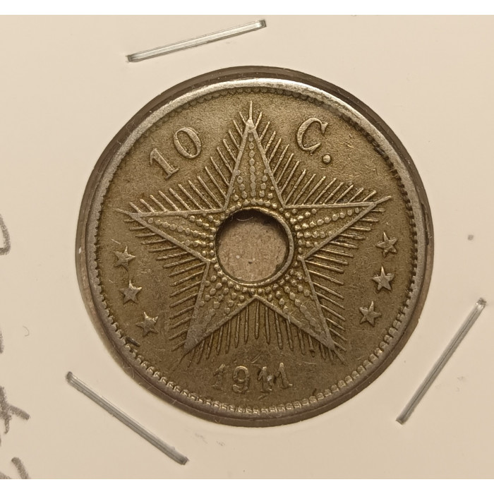 Бельгийское Конго 10 Сентим 1911 год