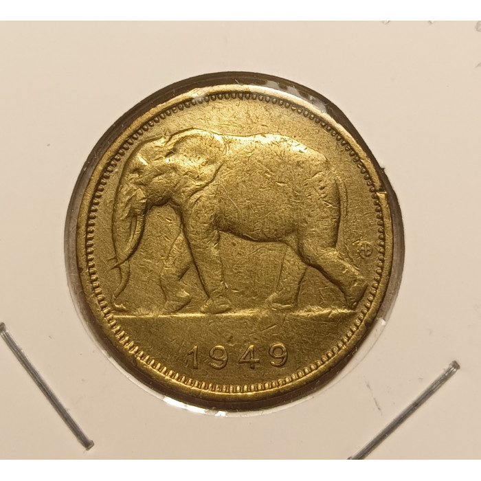 Бельгийское Конго 1 Франк 1949 год , Слон Бельгийское Конго 1 Франк 1949 год , Слон