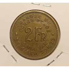 Бельгийское Конго 2 Франка 1947 год , Слон