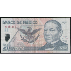 Мексика 20 Песо 2005 год , Бенито Хуарес , Полимер