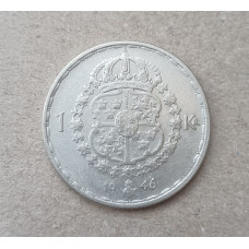 Швеция 1 Крона 1946 год 