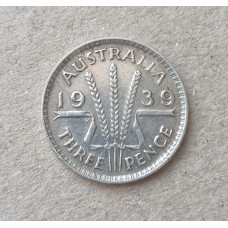 Австралия 3 пенса 1939 год 