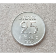 Швеция 25 эре 1953 год