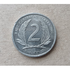 Восточные Карибы 2 Цента 2004 год , Елизавета 2