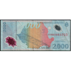 Румыния 2000 лей 1999 год , Солнечное затмение , Полимер
