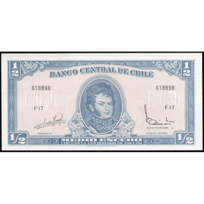 Чили 1/2 эскудо 1962  год , UNC 