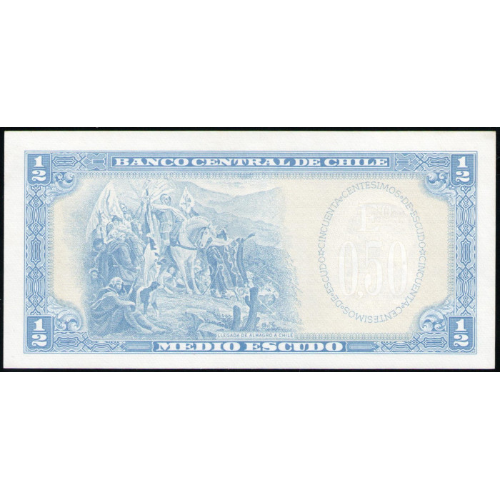 Чили 1/2 эскудо 1962  год , UNC 