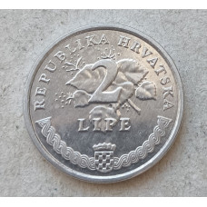 Хорватия 2 Липы 2009 год , UNC, Виноградная лоза