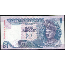 Малайзия 1 Ринггит 1989 год , UNC