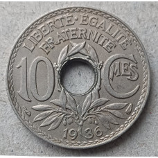 Франция 10 Сентим 1936 год