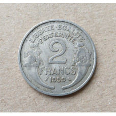 Франция 2 Франка 1959 год