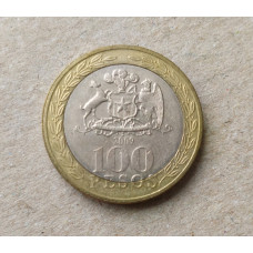 Чили 100 Песо 2009 год , Индеец Мапуче , Биметалл