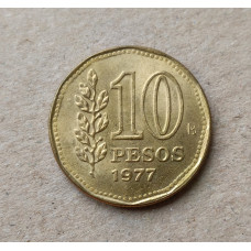 Аргентина 10 песо 1977 год
