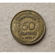 Франция 50 Сентим 1931 год
