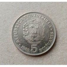 Венесуэла 5 боливар 1989 год