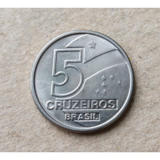 Бразилия 5 крузейро 1990 год