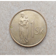 Словакия 1 Крона 1994 год , Мадонна с ребенком