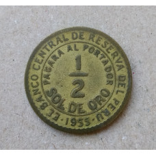 Перу 1/2 Соля 1955 год