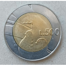 Сан-Марино 500 Лир 1990 год , Голуби , Почтовая марка