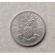 Багамские Острова 5 Центов 1968 год , Ананас