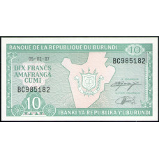 Бурунди 10 Франков 2005 год , UNC  