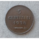 Сан-Марино 5 Чентезимо 1938 год