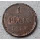 Россия , Финляндия 1 Пенни 1915 год , Николай 2