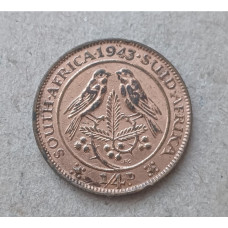 ЮАР 1/4 Пенни 1943 год , Воробей , Георг 6