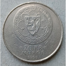 Норвегия 20 Крон 1999 год , 700-летие крепости Акерсхус
