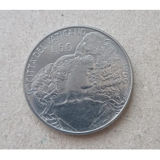 Ватикан 50 Лир 1966 год , Пастух с овцой