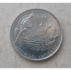 Ватикан 50 Лир 1969 год , Ангел