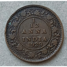 Британская Индия 1/12 Анны 1929 год , Георг 5