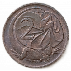 Австралия 2 Цента 1981 год , Плащеносная ящерица