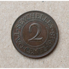 Сейшелы 2 Цента 1948 год , Георг 6