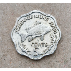 Сейшелы 5 Центов 1977 год , ФАО , Рыба