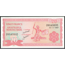 Бурунди 20 Франков 2007 год , UNC