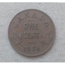Канада 1 Цент 1936 год , Георг 6