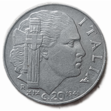 Италия 20 Чентезимо 1941 год, Виктор Эммануил 3