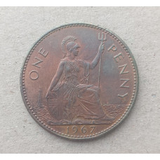 Великобритания 1 Пенни 1967 год , Елизавета 2