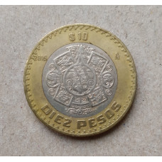 Мексика 10 Песо 2015 год , Биметалл