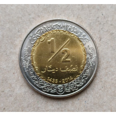 Ливия 1/2 Динара 2014 год , Биметалл