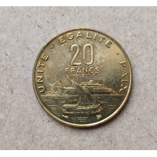 Джибути 20 Франков 1999 год , Парусник, Судно