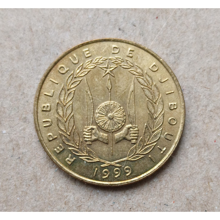 Джибути 20 Франков 1999 год , Парусник, Судно