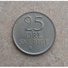 Швеция 25 эре 1963 год