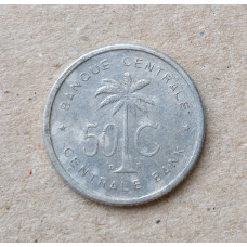 Руанда 50 сентим 1955 год , Бельгийское Конго 