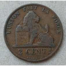 Бельгия 2 Сентима 1863 год