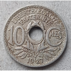 Франция 10 Сентим 1927 год