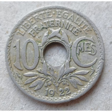 Франция 10 Сентим 1922 год