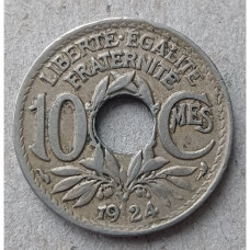 Франция 10 Сентим 1924 год